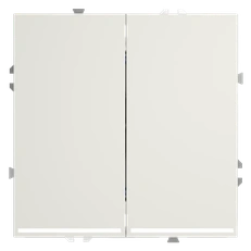 Изображение Выключатель встраиваемый VOLTUM S70 двухклавишный с подсветкой 10А (хлопок)