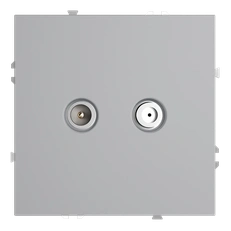 Изображение Розетка телевизионная встраиваемая VOLTUM S70 оконечная TV+SAT (серый)